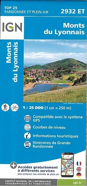 TOP25 2932ET MONTS DU LYONNAIS 1 25 000