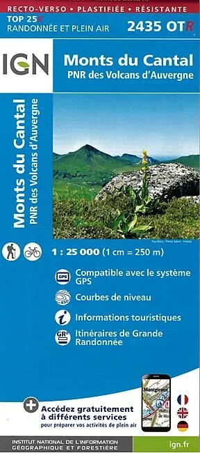 TOP25R 2435OTR MONTS DU CANTAL 1 25 000