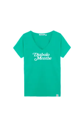 Tshirt femme col V DIABOLO MENTHE by French disorder