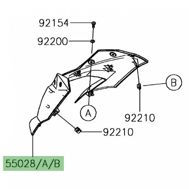 Tête de fourche peinte Kawasaki Versys-X 300 (2017-2018) | Moto Shop 35