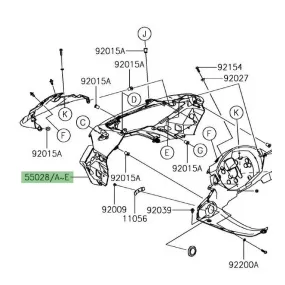 Tête de fourche peinte Kawasaki Z1000SX (2017-2019) | Moto Shop 35