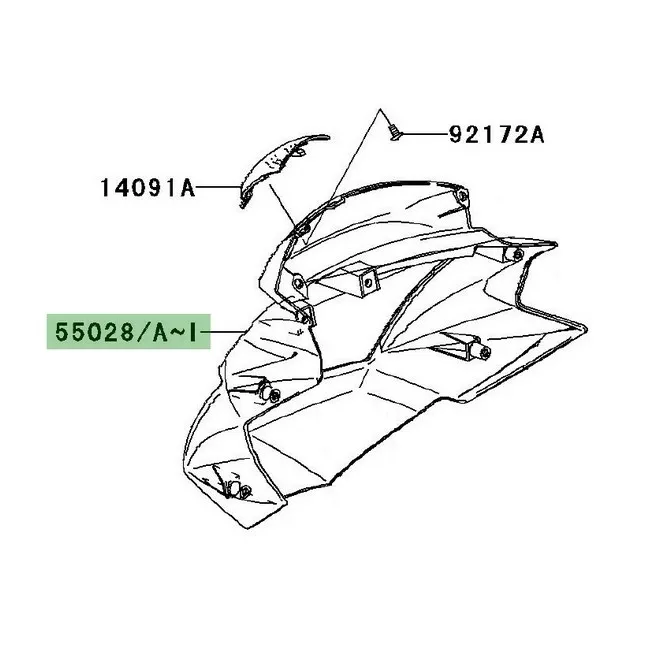 Tête de fourche peinte Kawasaki Z750 (2007-2012) | Moto Shop 35