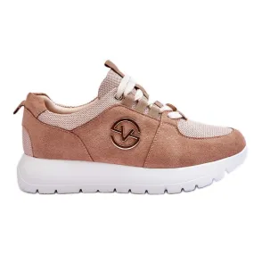 Vinceza Chaussures de sport à plateforme pour femmes Beige Aisha