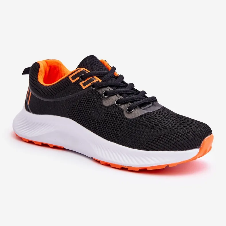 WR1 Chaussures de sport classiques pour femmes à lacets Noir-Orange Darla le noir