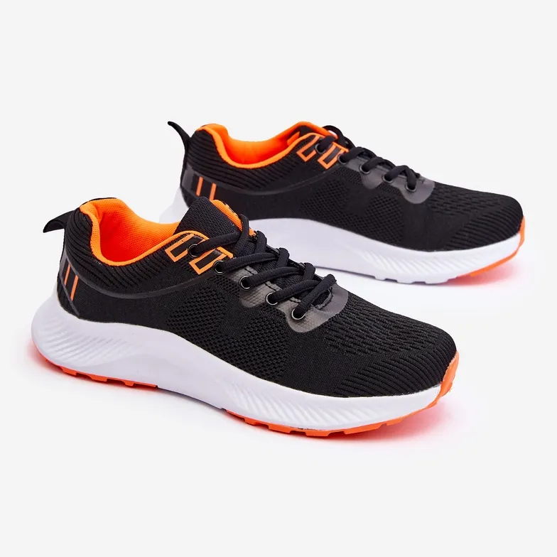 WR1 Chaussures de sport classiques pour femmes à lacets Noir-Orange Darla le noir