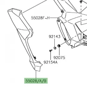 Écope de radiateur Kawasaki Versys-X 300 (2017-2018) | Moto Shop 35